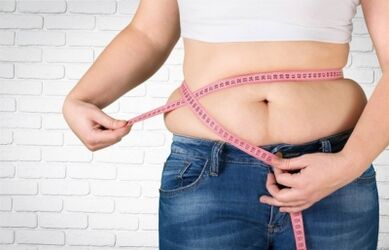 Fat deposits on the waist